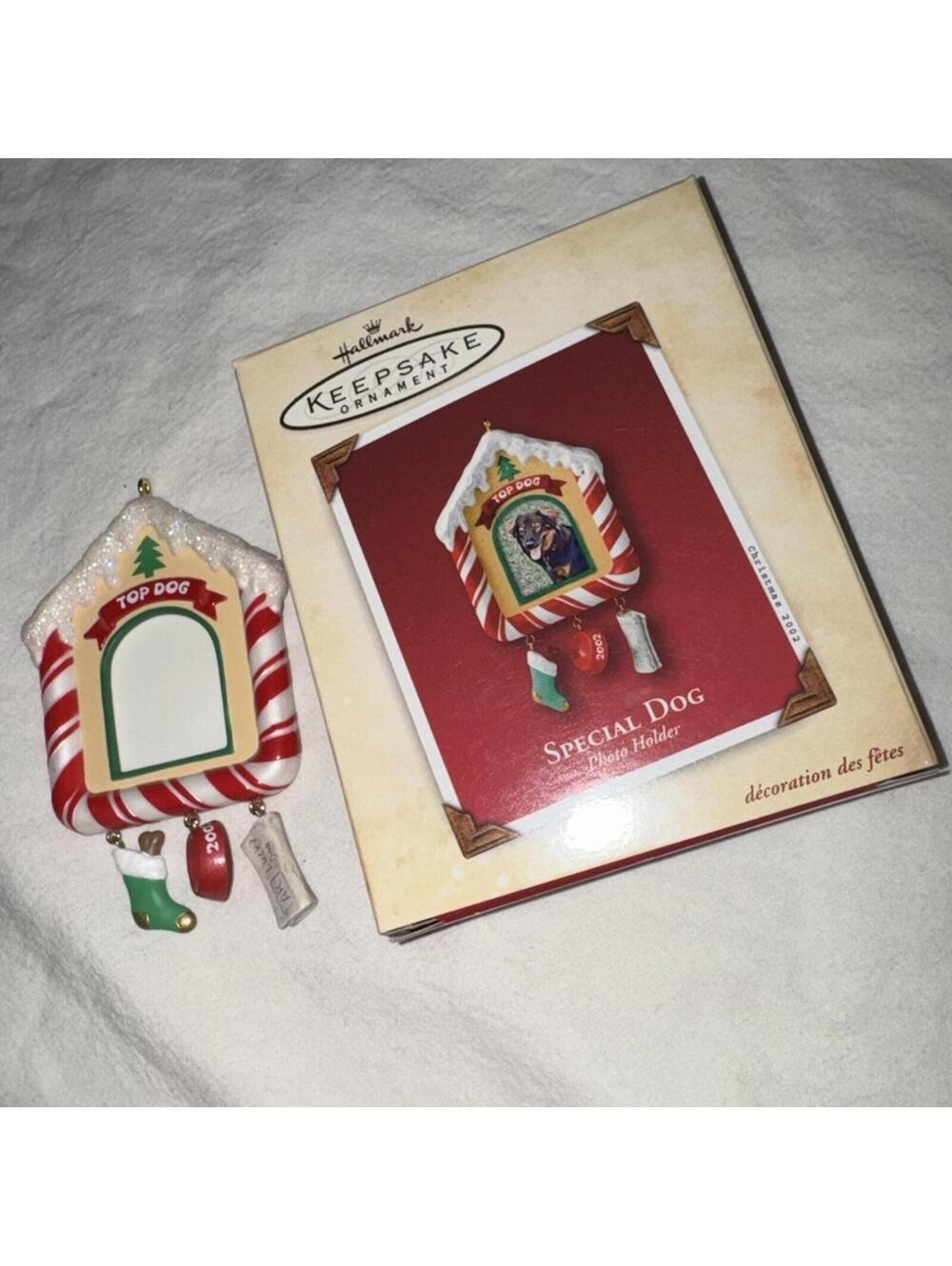 Hallmark Keepsake Ornament Special Dog Photo Holder Christmas 2002 With Box